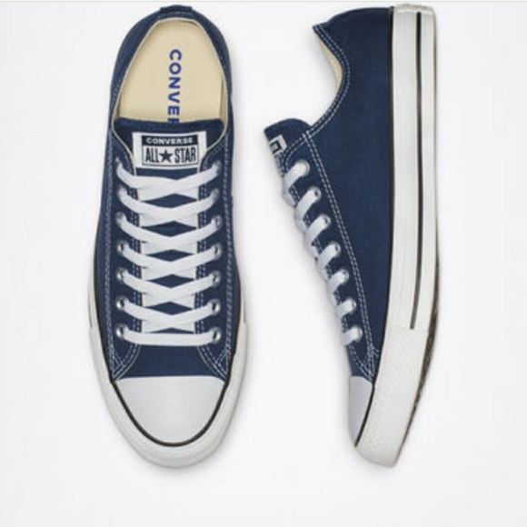Unisex Chuck Taylor All Star Navy Low Cut Converse - Picture 2 of 8
